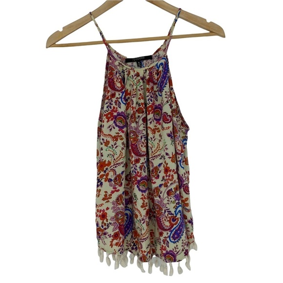 19 Cooper beautiful boho tank top with tassels around bottom, M - Picture 3 of 12
